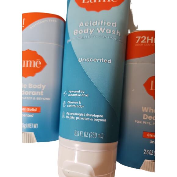 Lume Unscented Acidified Body Wash & 2 Deodorant BUNDLE - Picture 5 of 7